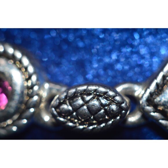 Premier Designs Silver Tone Links Bracelet Multicolored Gemstone Stone Art Deco - Picture 11 of 11